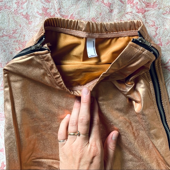 American Apparel Metallic Side Zip Leggings - Picture 6 of 6
